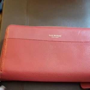 Isaac Mizrahi Pink Clutch Elegant Leather Wristlet